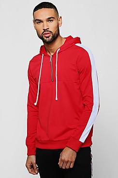 Boohoo Half Zip Placket Contrast Tricot Track Top