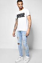 Boohoo Skinny Fit Stretch Destroyed Jeans