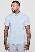 Boohoo Short Sleeve Cotton Stretch Muscle Fit Shirt