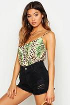 Boohoo Leopard And Palm Mix Cami