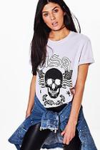 Boohoo Audrey Washed Print T-shirt