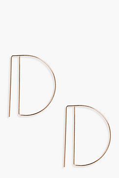 Boohoo Freya Loop Through Hoop Earrings
