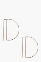Boohoo Freya Loop Through Hoop Earrings