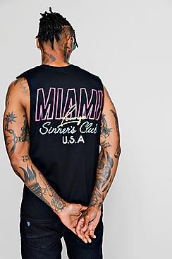 Boohoo Miami Lounge Neon Print Tank