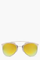 Boohoo Maya Thick Metal Frame Aviator Sunglasses Gold