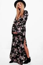Boohoo Nia Woven Wide Sleeve Top & Maxi Skirt Co-ord