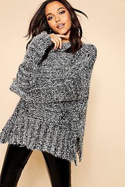 Boohoo Oversized Boyfriend Tinsel Jumper