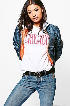 Boohoo Jessica Hooded Bomber Jacket