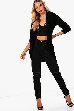 Boohoo Freya Chunky Cable Knitted Cardigan
