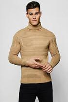Boohoo Roll Neck Ribbed Sweater