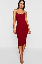 Boohoo Strap Detail Midi Dress