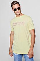 Boohoo Skater Fit Raves Dead Slogan T-shirt