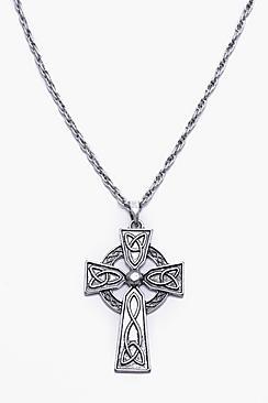 Boohoo Rope Chain Cross Necklace