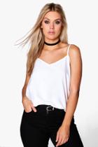 Boohoo Plus Jade Woven Cami Ivory