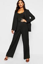 Boohoo Wide Leg Woven Tailored Trouser