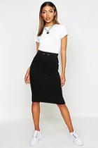 Boohoo Drawstring Waist Sweat Midaxi Skirt