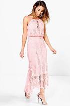 Boohoo Boutique Hedvig Crochet Midi Dress