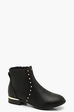 Boohoo Stud Trim Chelsea Boots