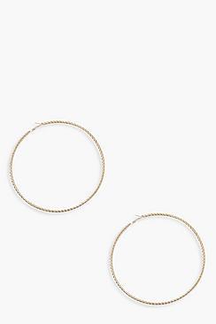 Boohoo 12cm Twist Hoop Earrings