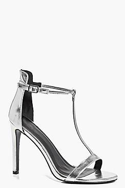 Boohoo Grace T Bar Stiletto Shoes