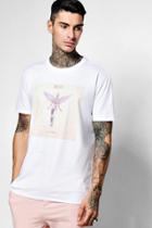 Boohoo Nirvana Print T-shirt Tee White