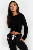Boohoo Petite Knitted Twist Front Top