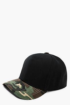 Boohoo Ella Camo Peak Cap