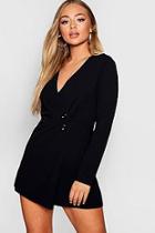 Boohoo Skort Double Breasted Playsuit
