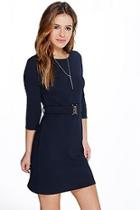 Boohoo Petite Lucy Belted Crepe Shift Dress