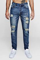 Boohoo Slim Fit Jeans With Distressing