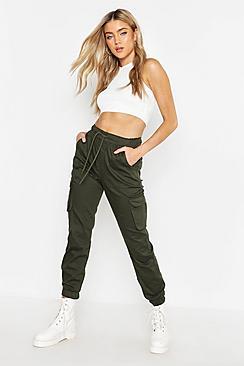 Boohoo Cotton Twill Utility Jogger