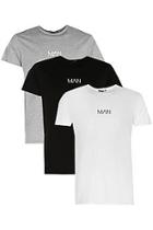 Boohoo 3 Pack Original Man T Shirts In Slim Fit