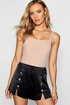 Boohoo Button Detail Shorts