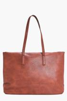 Boohoo Lucia Zip Detail Oversize Shopper Day Bag Tan
