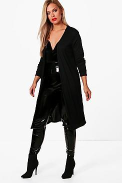 Boohoo Plus Ribbed Oversized Cardigan