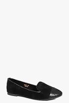 Boohoo Grace Shimmer Toe Cap Slipper Ballet