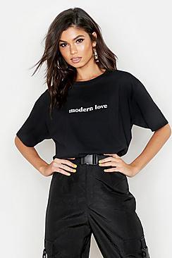 Boohoo Modern Love Oversized Tee
