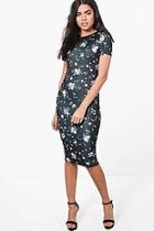 Boohoo Holly Tailored Fit Floral Midi Dress