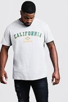 Boohoo Big And Tall California Print T-shirt