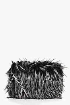 Boohoo Bridgette Faux Fur Cross Body