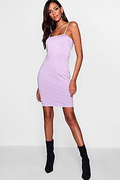 Boohoo Tall Square Neck Bodycon Mini