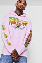 Boohoo Untold Horizon Printed Over The Head Hoodie