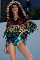 Boohoo Bella Boutique Sequin Cape Top