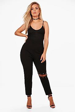 Boohoo Plus Lyla Lace Up Detail Trouser