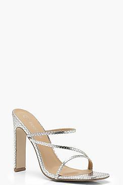 Boohoo Wide Fit Flat Heel Mule Heels