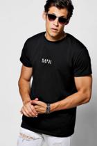Boohoo 3 Pack Original Man Logo Print T-shirt Black