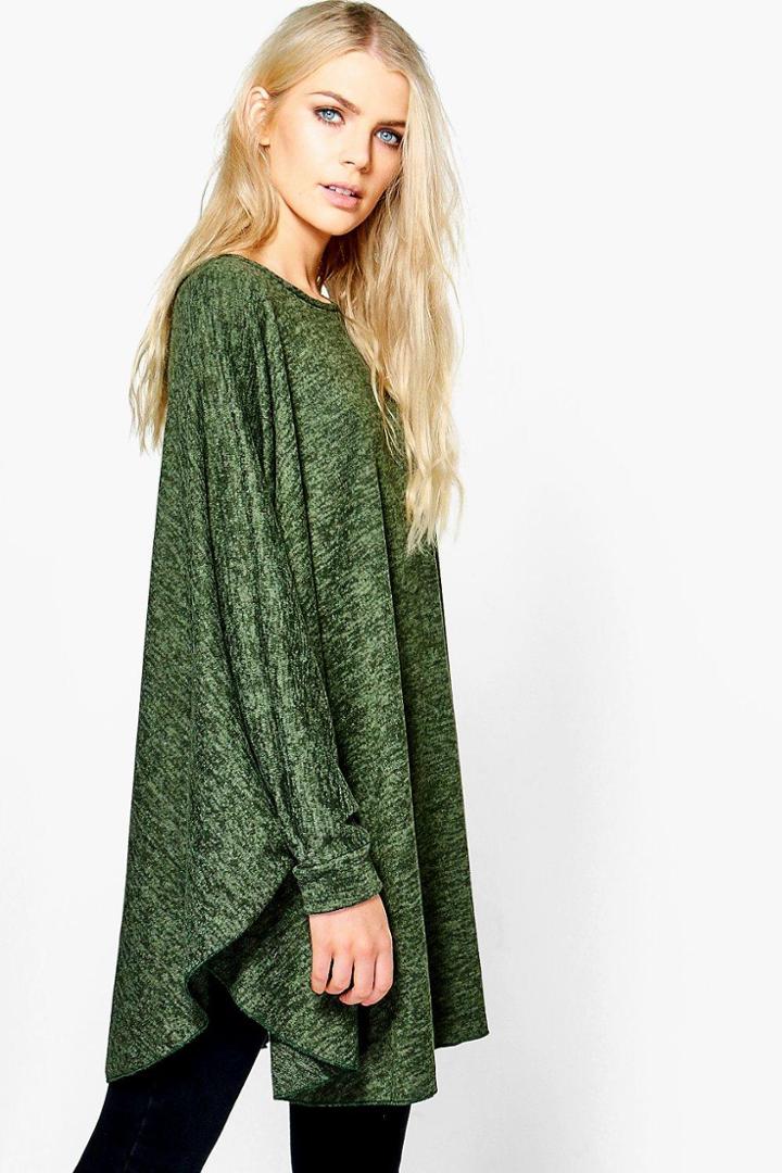 Boohoo Florence Oversized Jumper Khaki
