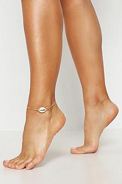 Boohoo Shell Chain Anklet