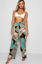 Boohoo Chain Print Beach Trouser