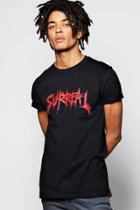 Boohoo Surreal Skull Print T Shirt Black